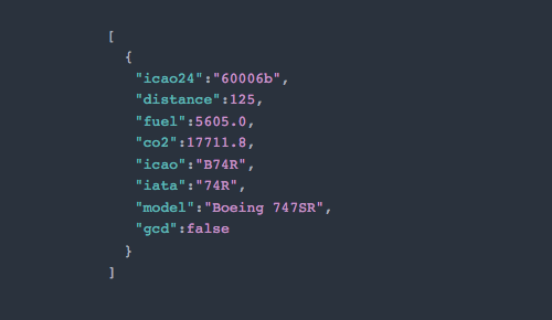 Screenshot of Project Flight Fuel Consumption API